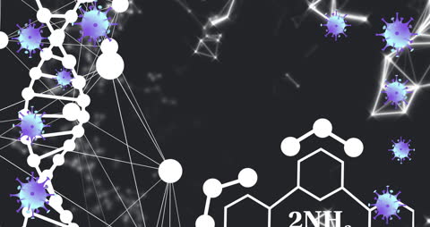 Digital Science Background with DNA and Molecular Structures
