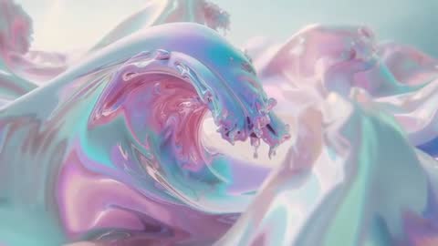 Psychedelic Pastel Waves in Dynamic Digital Motion