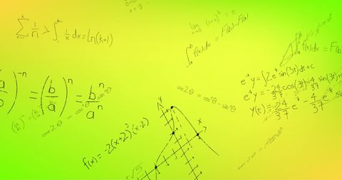 Mathematical Formulae on Yellow Background Highlighting Calculus - Download Free Stock Images Pikwizard.com
