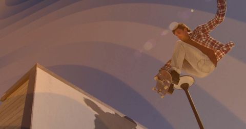 Dynamic Young Skateboarder Performing Energizing Tricks in Urban Setting