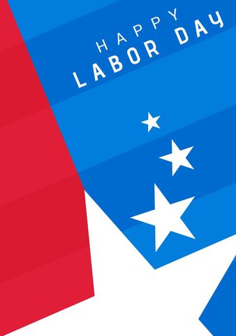 Patriotic Labor Day Design with Bold Geometric Shapes - Download Free Stock Templates Pikwizard.com