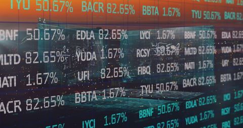 Financial Data and Mathematical Equations Over Urban Skyline - Download Free Stock Images Pikwizard.com