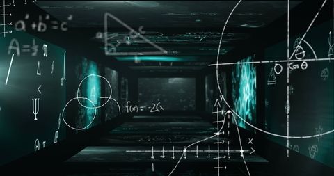 Mathematical Equations on Abstract Digital Interface Background - Download Free Stock Images Pikwizard.com