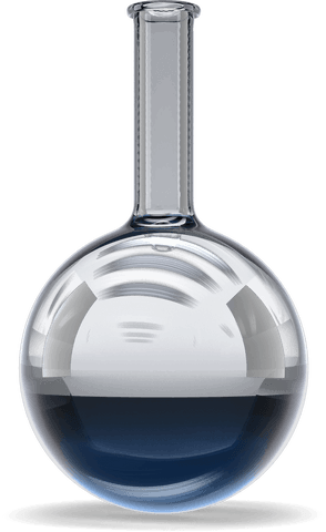 transparent glass flask with blue liquid solution isolated - Download Free Stock Videos Pikwizard.com