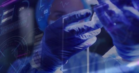 Futuristic Biotechnology Lab Experiment