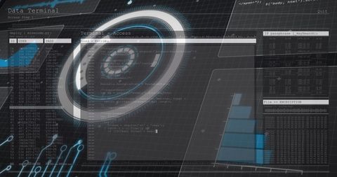 Futuristic Digital Interface with Scanning Data and Connections - Download Free Stock Images Pikwizard.com