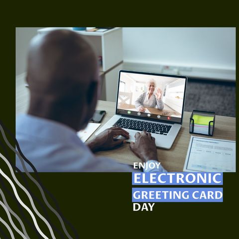 celebrating electronic greeting card day concept image - Download Free Stock Templates Pikwizard.com
