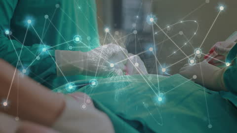 Surgeons Collaborating with Digital Technology in Surgery Room