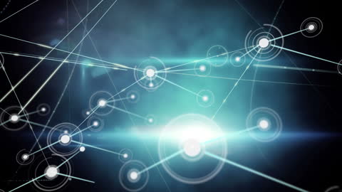 Digital Network Connection Interface in Abstract Design