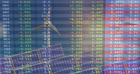 Renewable Energy Concepts Overlaid with Data Grid
