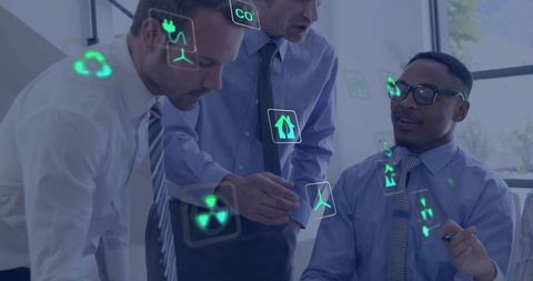 Professionals Collaborating with Holographic Sustainability Technologies