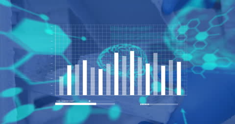 Financial Data Analysis Overlay on Brain Graphic