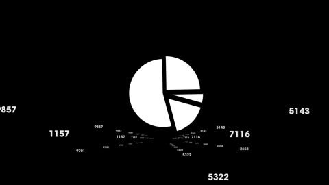 Fast-Moving Clock and Data Processing on Black Background