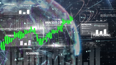Digital Financial Data Processing with Glitch Effect