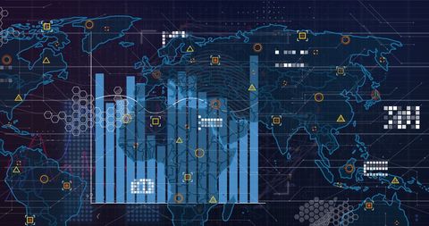 Global Data Processing and Financial Interface Concept - Download Free Stock Images Pikwizard.com