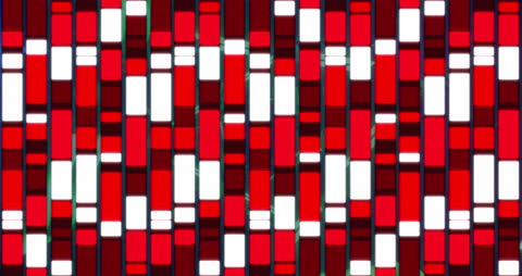 Abstract Geometric Movement with Red and White Rectangles