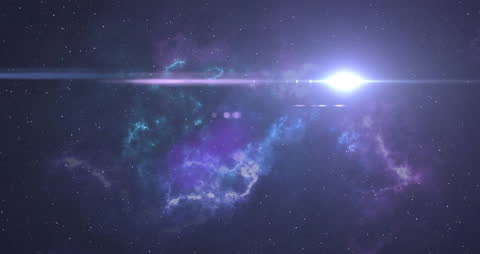 Mystical Cosmic Burst with Colorful Nebula