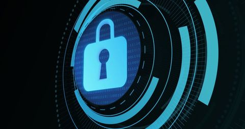 Digital Padlock in Technology Circle Illustrating Cybersecurity - Download Free Stock Images Pikwizard.com