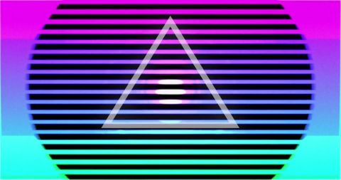 Geometric Tranquility in Abstract Neon Artwork - Download Free Stock Images Pikwizard.com