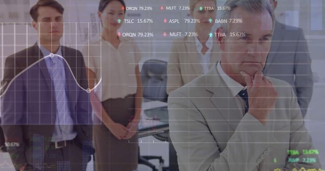 Business Team Analyzing Stock Market Data in Office Setting - Download Free Stock Images Pikwizard.com