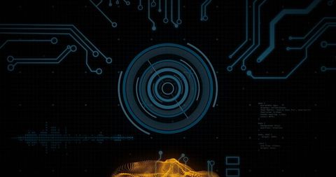 futuristic digital circuits with abstract data waves - Download Free Stock Images Pikwizard.com