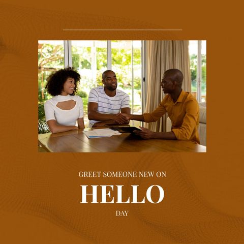 friendly conversation to inspire national hello day celebration - Download Free Stock Templates Pikwizard.com