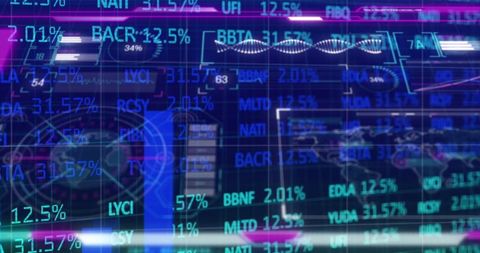 Futuristic Digital Finance Interface with Data and Charts - Download Free Stock Images Pikwizard.com