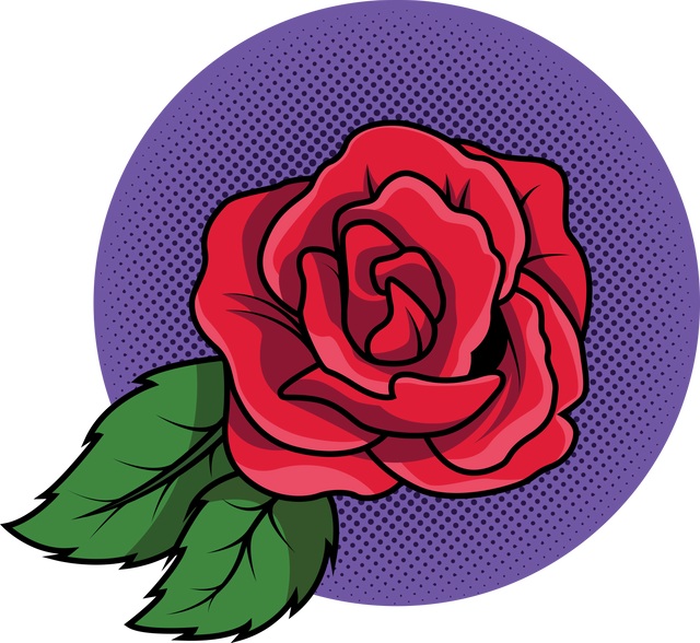 Digital Illustration Red Rose with Transparent and Purple Background - Download Free Stock Videos Pikwizard.com