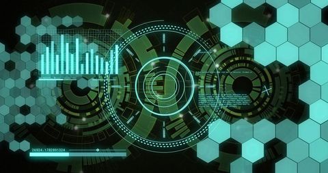 Futuristic Data Visualization with Hexagonal Elements - Download Free Stock Images Pikwizard.com