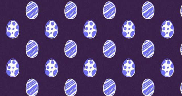 Patterned Purple and White Easter Eggs On Dark Background - Download Free Stock Images Pikwizard.com