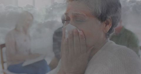 Senior Group in Conversation with Tranquil Elements