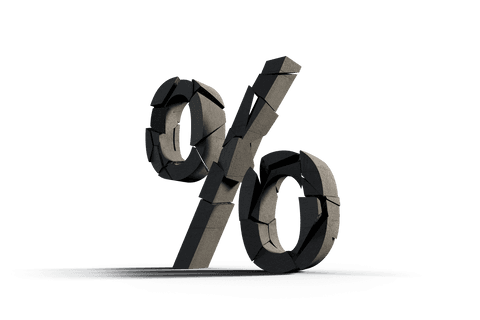 Shattered Percent Symbol on Transparent Background for Economy Themes - Download Free Stock Videos Pikwizard.com