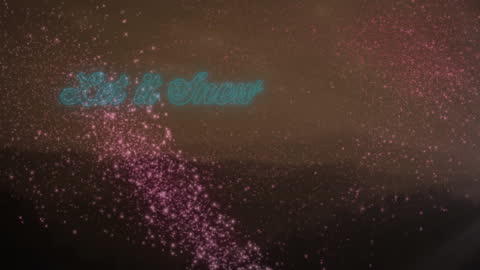 Let it Snow Text with Falling Snowflakes Animation for Holiday Celebration