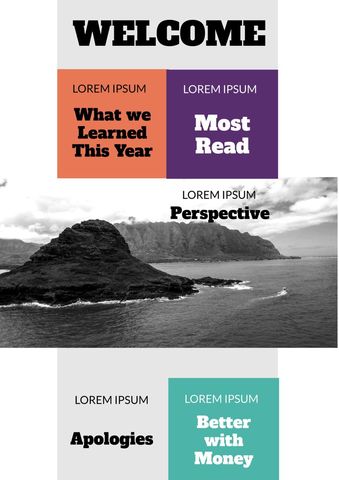 colorful modern presentation template with coastal landscape - Download Free Stock Templates Pikwizard.com