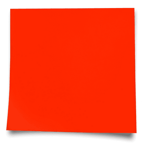 Vibrant red abstract rectangular form on transparent layer