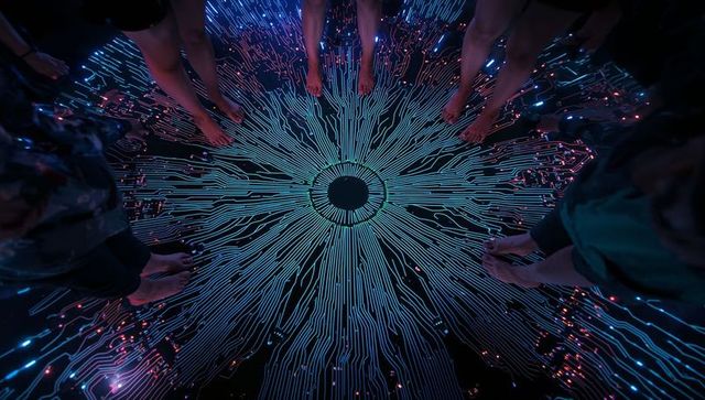 Interactive Circuit Projection at Futuristic Gallery