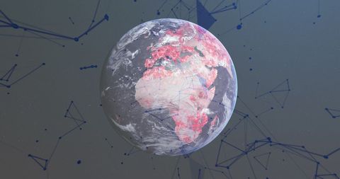 Digital Globe Surrounded by Network Connections - Download Free Stock Images Pikwizard.com