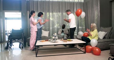 Diverse Welcome of New Patient in Rehabilitation Center