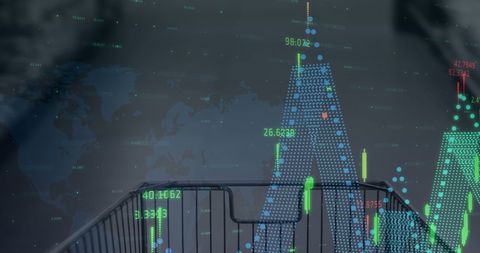 Shopping Trolley with Financial Data Display