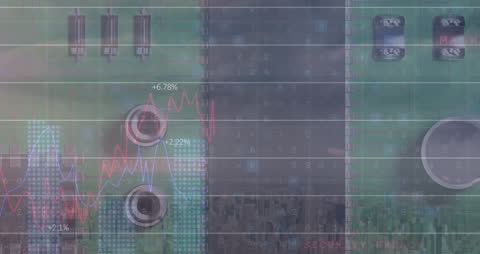 Animated Financial Data and Server Room Technology