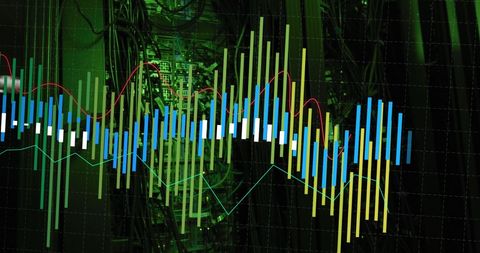 digital financial data overlay on server infrastructure - Download Free Stock Images Pikwizard.com