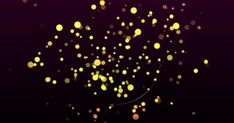 Golden bokeh orbit on dark maroon background — abstract glowing particle motion loopable
