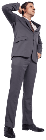 transparent businessman scratching head in deep thought - Download Free Stock Videos Pikwizard.com