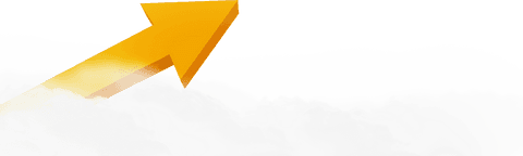 Orange Arrow and Smoke Overlay on Transparent Background