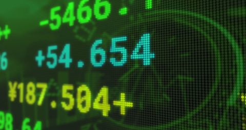 Digital Stock Market Display with Currency Symbols - Download Free Stock Images Pikwizard.com