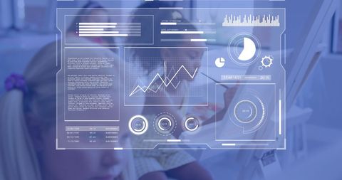 Futuristic Digital Interface in Creative Classroom Environment