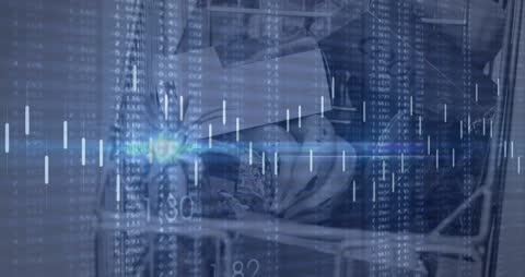 Financial Graph Overlay on Supermarket Cart Concept