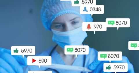 Female Health Worker Engaged in Scientific Research in Laboratory