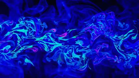 Morphing Neon Cyan Marble Ribbon Flowing Across Deep Navy Void with Magenta Highlights