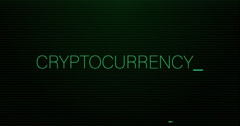 Cryptocurrency Concept on Green Digital Display - Download Free Stock Images Pikwizard.com